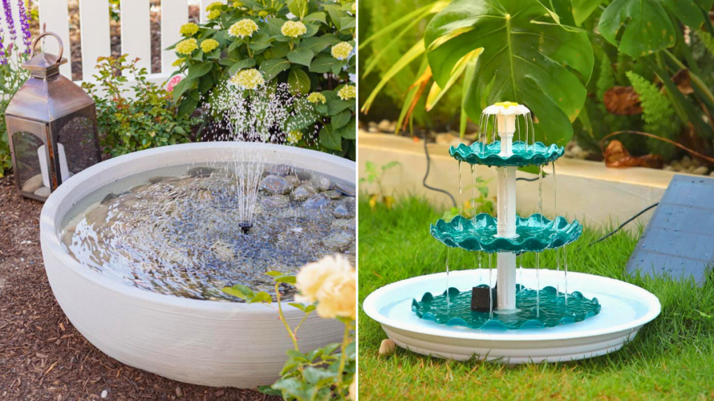 solar fountains outdoor diy